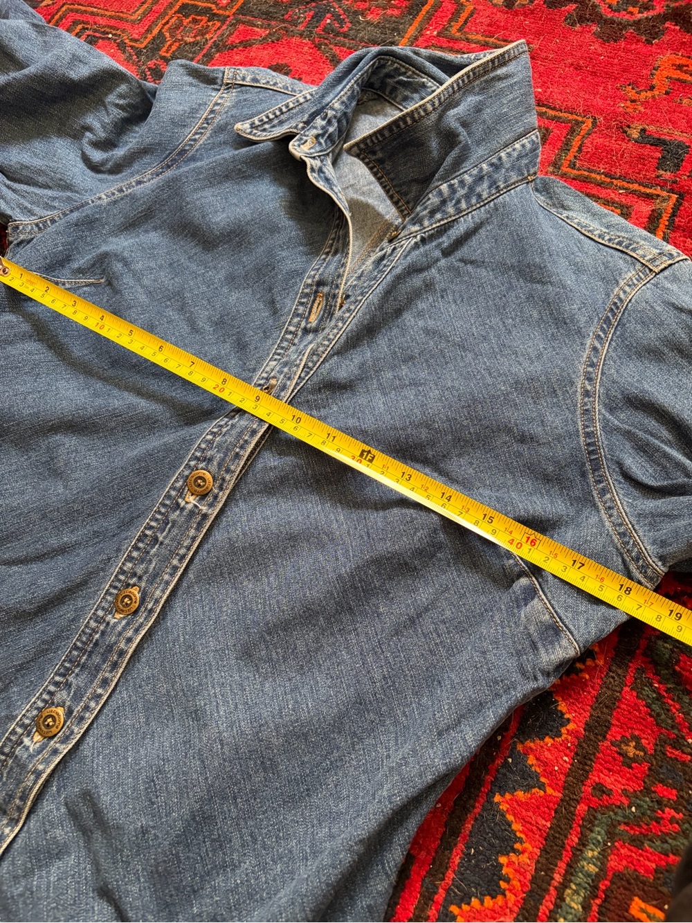 Vintage Liz Claiborne 100% Cotton Denim Button Down Dress - Picture 6 of 8